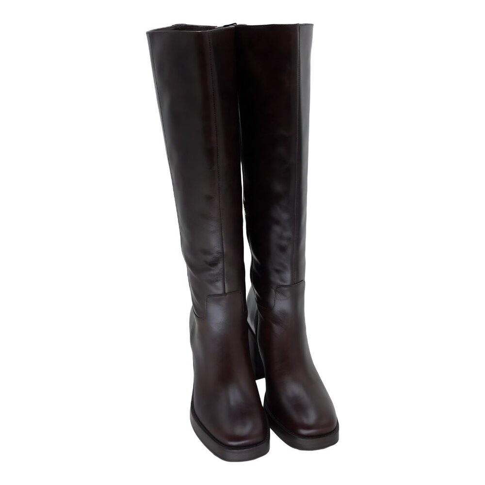 Vince Camuto Gibi Wide-Calf Knee High Block Heel Platform Boots US 8 EU 39